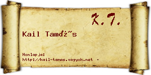 Kail Tamás névjegykártya