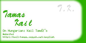 tamas kail business card